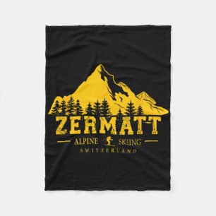 Cobertor De Velo Estância de esqui Zermatt Suíça Esqui alpino Suíço
