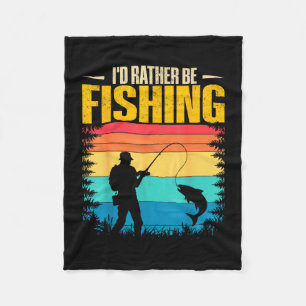 Cobertor De Velo Estar pescando gráfico engraçado de pesca para hom