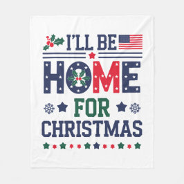 Cobertor De Velo Estarei em casa no Natal | Cozy Christmas Throw