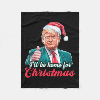 Cobertor De Velo Estarei Em Casa Para O Natal Engraçado.