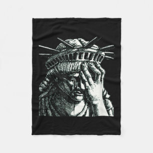 Cobertor De Velo Estátua Da Liberdade Chorando Anti-Trump Resiste N