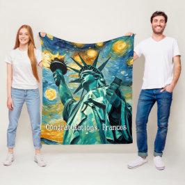 Cobertor De Velo Estátua do Impressionismo da Liberdade