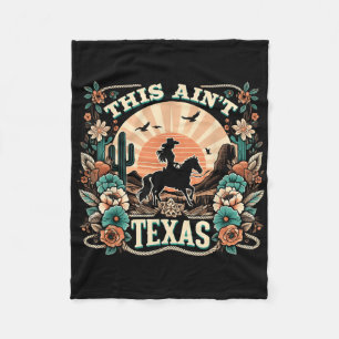 Cobertor De Velo Este Aint Texas Western Cowgirl Desert Sunset Art