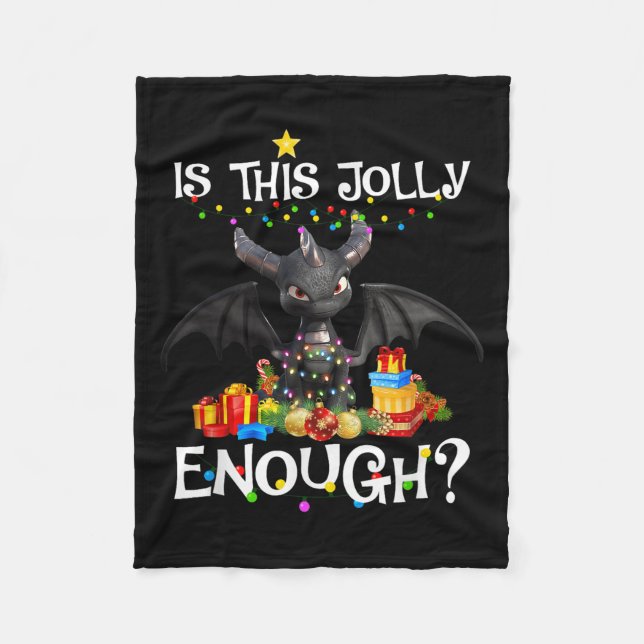 Cobertor De Velo Este Dragão É Suficiente Para Lugar De Natal? (Frente)
