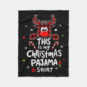 Cobertor De Velo Este É Meu Pijama De Natal Diversão Renas De Natal