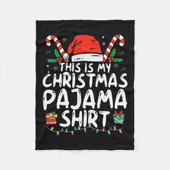 Cobertor De Velo Este É O Meu Natal Pajama Engraçado Homens Do Xmas (Frente)