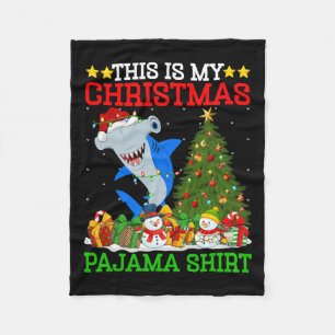 Cobertor De Velo Este É O Meu Pijama De Natal Chri De Tubarão De Ha