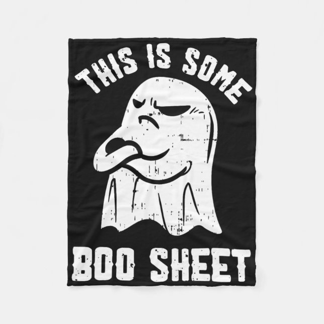 Cobertor De Velo Este É Um Brinde De Boo Folha De Halloween. (Frente)