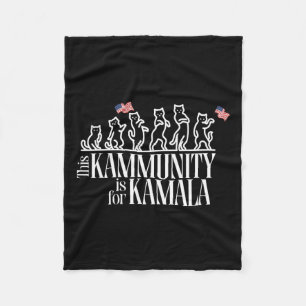 Cobertor De Velo Este Kammunit É Para Kamala Patriotic Cats America