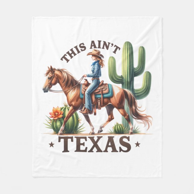 Cobertor De Velo Este não é o Cavalo de Cowgirl do Texas (Frente)
