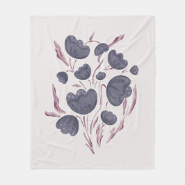 Cobertor De Velo Estética da Flor Roxa Escura