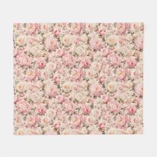 Cobertor De Velo Estética Elegante de Peônia e Rosa Pastel