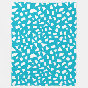 Cobertor De Velo Estilhaços - branco no Aqua 00b2ca azul