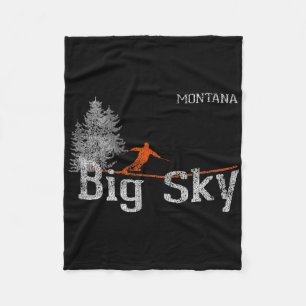 Cobertor De Velo Estilo 1980 Big Sky Montana Vintage Skiing T Shirt