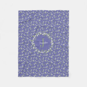 Cobertor De Velo Estilo Algodão Muito Peri Periwinkle Floral Monog