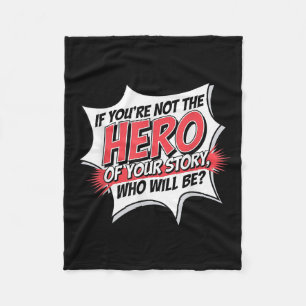 Cobertor De Velo Estilo cômico de citação hero motivacional Inspira