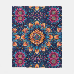 Cobertor De Velo Estilo de Arte Digital Flor de Mandala-23907