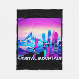 Cobertor De Velo Estilo De Esqui Retro De anos 80 Crystal Mountain
