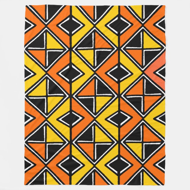 Cobertor De Velo Estilo de Lama 100215(2) - Âmbar e Laranja (Frente)