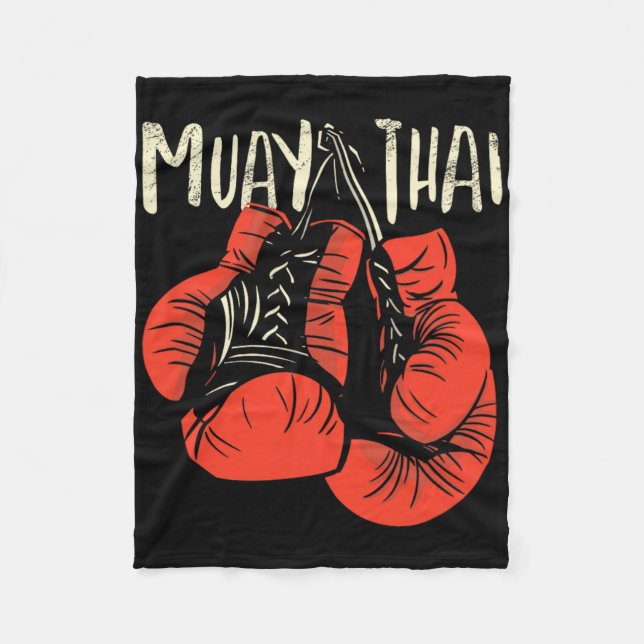 Cobertor De Velo Estilo de luta de boxe tailandesa feroz para kickb (Frente)