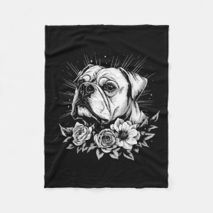 Cobertor De Velo Estilo de Tatuagem Lover Buldogue Cão Retroativo
