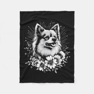 Cobertor De Velo Estilo de Tatuagem Lover Keeshond Cão Retroativo _