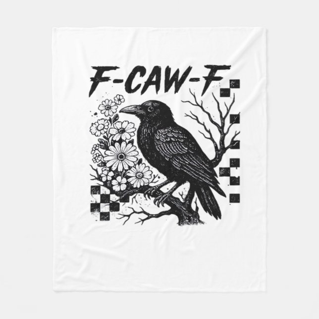Cobertor De Velo Estilo engraçado e essencial F Caw F (Frente)