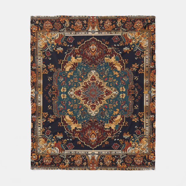 Cobertor De Velo Estilo marroquino azul vermelho (Frente)