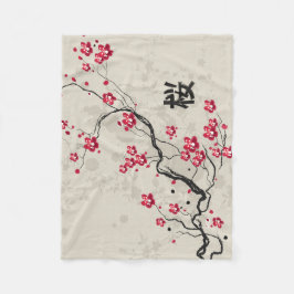 Cobertor De Velo Estilo Oriental Sakura Cherry Blossom Art