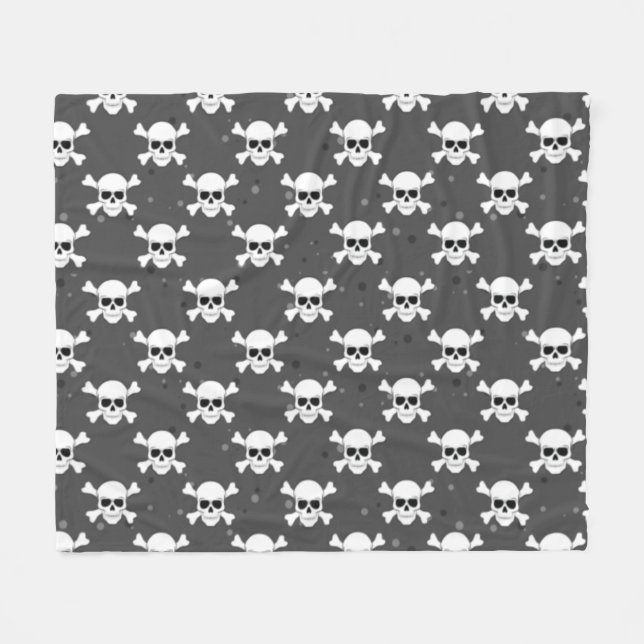 Cobertor De Velo Estilo Pirata - Padrão de Caveira  (Frente (Horizontal))