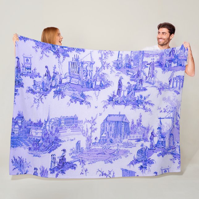Cobertor De Velo Estilo Russo de Chinoiserie Azul Branco Francês (In Situ)