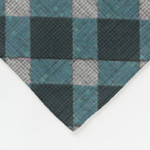 Estilo Tartan em ciano cinza e alivio esculpido co