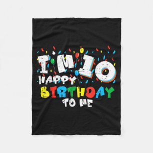 Cobertor De Velo Estou 10 Feliz Aniversário Para Mim Balões 10º Ani