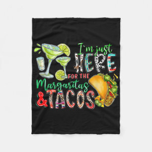 Cobertor De Velo Estou Aqui Apenas Para As Margaritas E Tacos Cinco
