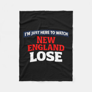 Cobertor De Velo Estou aqui apenas para ver New England perder cami