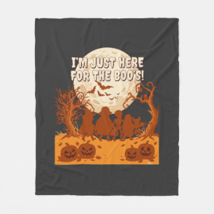 Cobertor De Velo Estou Aqui Boos Halloween Crianças Silhueta Lua P