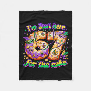 Cobertor De Velo Estou Aqui Só Pelo Bolo Mardi Gras Kingcake