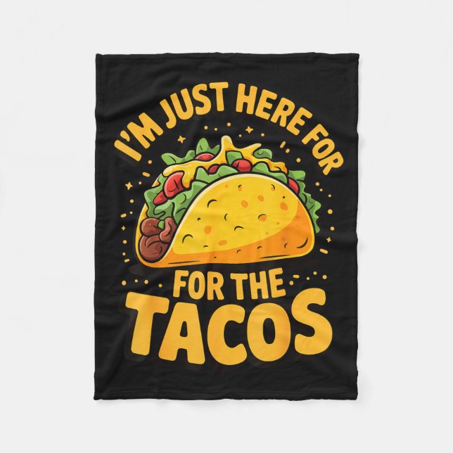 Cobertor De Velo Estou aqui só pelos tacos  (Frente)