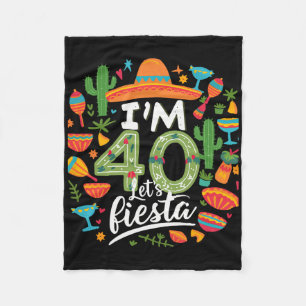 Cobertor De Velo Estou com 40 Vamos Festejar 40º Aniversário Cinco