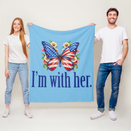 Cobertor De Velo Estou com a Borboleta Azul Kamala