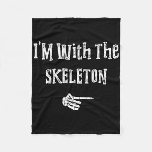 Cobertor De Velo Estou com Skeleton Halloween Casais engraçados