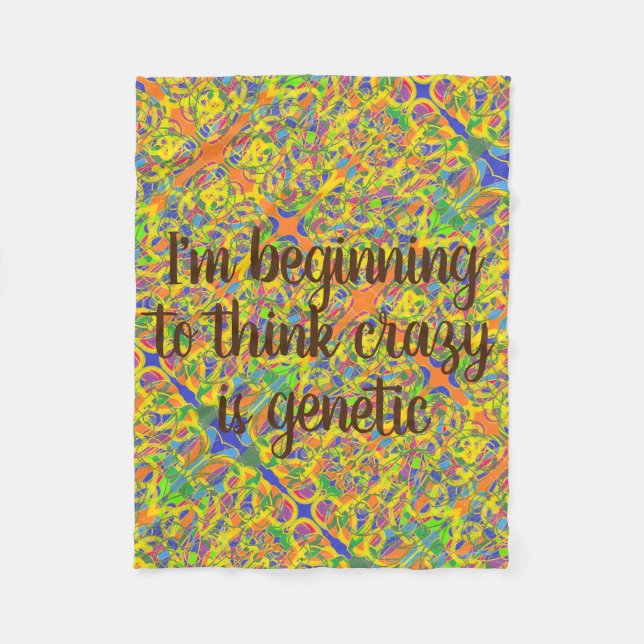 Cobertor De Velo Estou começando a pensar que a loucura é a abstrat (Frente)