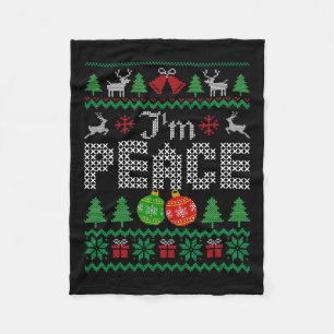 Cobertor De Velo Estou em paz. Vim em Casal de Natal feio