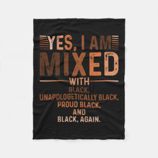 Cobertor De Velo Estou Misturado Com História Negra Negra Preta Mês