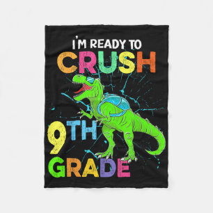 Cobertor De Velo Estou Pronto Para Derrotar Crianças do 9º Ano Dino