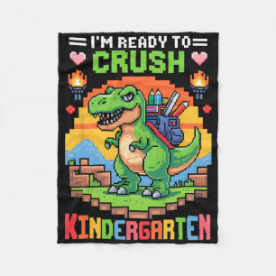 Cobertor De Velo Estou Pronto Para Derrotar o Dinossauro Gamer Meni