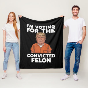 Cobertor De Velo Estou votando no réu condenado pró Trump 2024