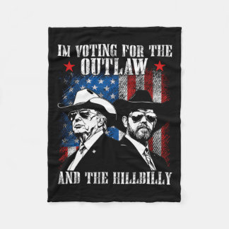 Cobertor De Velo Estou Votando pelo Outlaw e pelo Trump Hillbilly