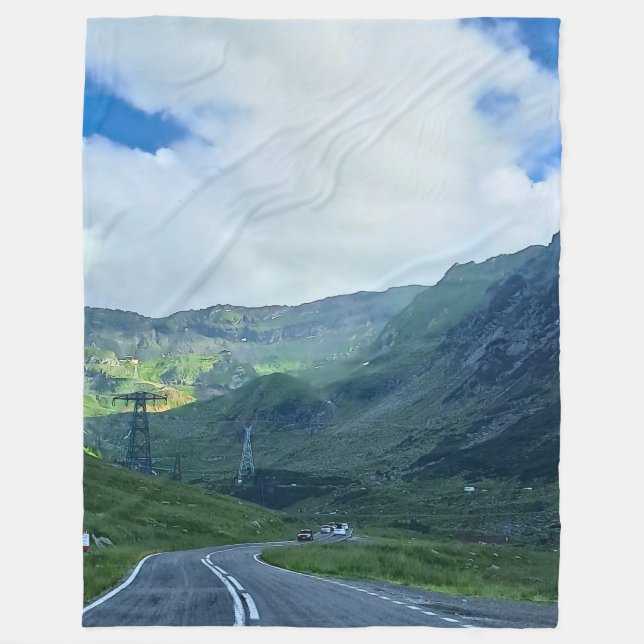 Cobertor De Velo Estrada Transfagarasan – Impressão da Montanha dos (Frente)