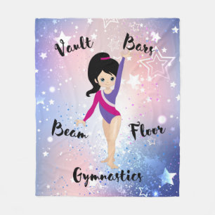 Cobertor De Velo Estrela de Ginástica Cabelo Preto, Olhos Azuis, Le